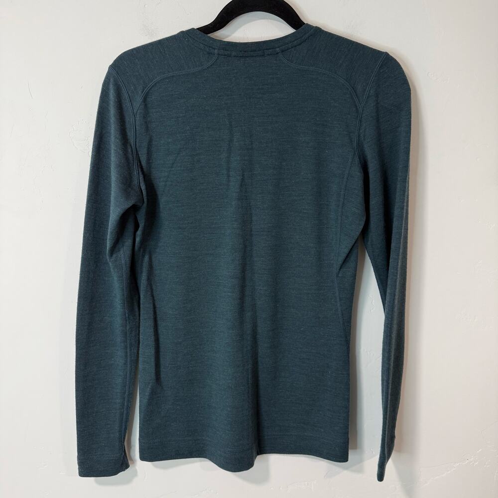 Smartwool Women's Merino Wool Crew Baselayer Merino Long Sleeve Medium Teal - Picture 2 of 6